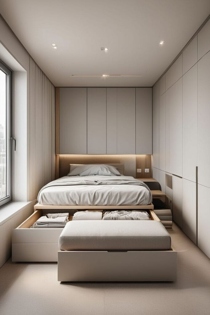 Studio Apartment Ideas 2026 with hidden smart storage 