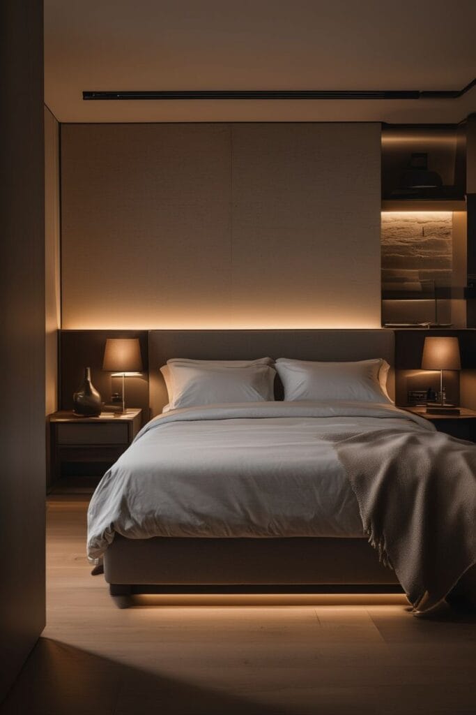 Smart lighting custom evening scene decor 