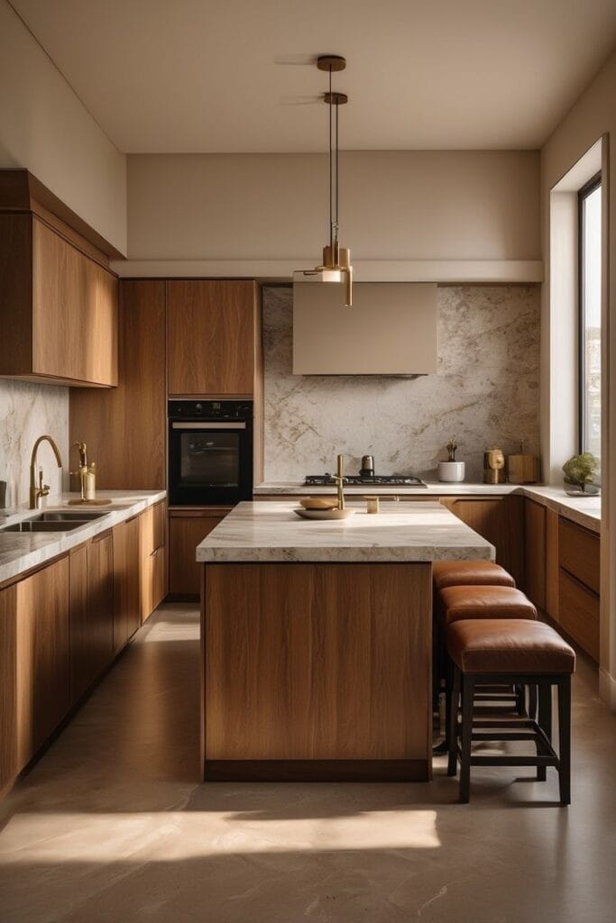 Luxury kitchen decor ideas using natural materials