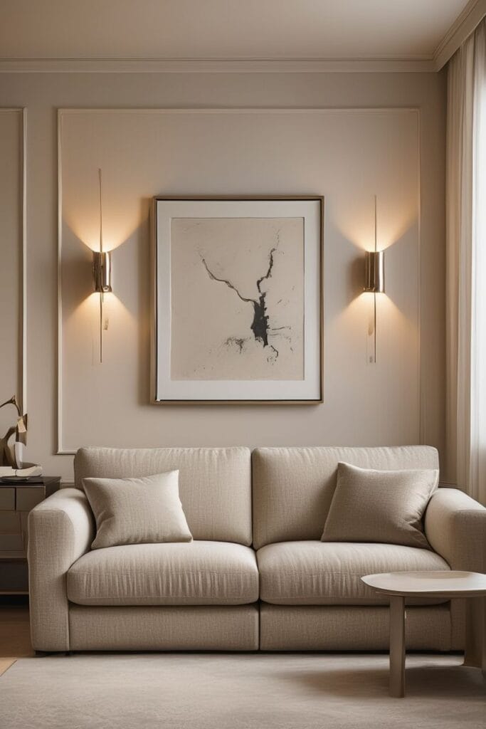 Elegant wall sconces with warm ambient lighting 
