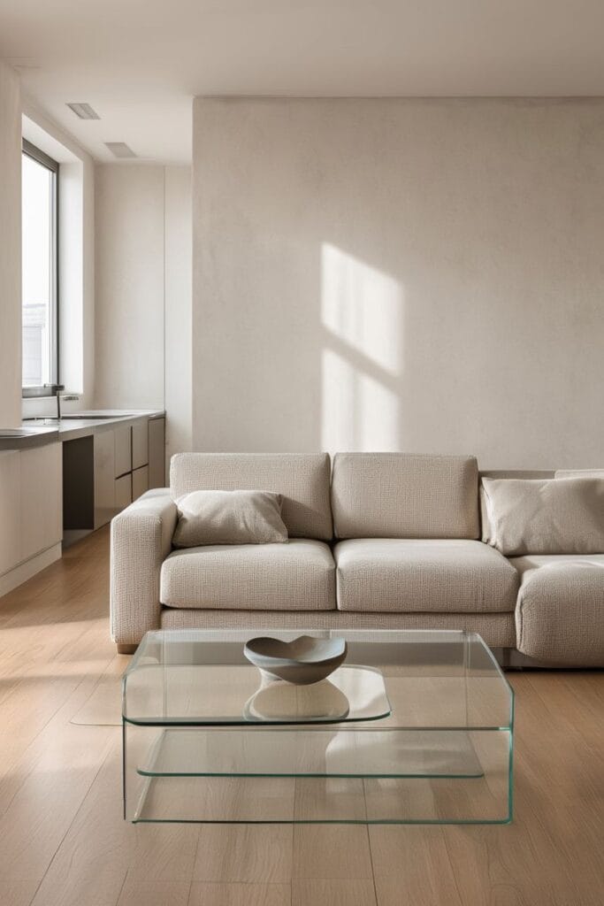 Minimal contemporary living room example showing how to design a contemporary home with a polished and clutter-free finish
