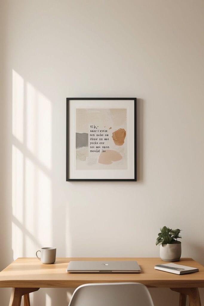 Wall Art With Meaning Minimal Home Office Ideas