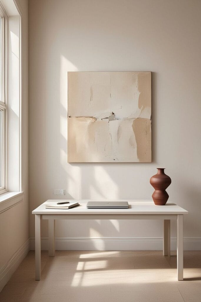 One Statement Piece Only Minimal Home Office Ideas for a Clean and Intentional Wokspace 