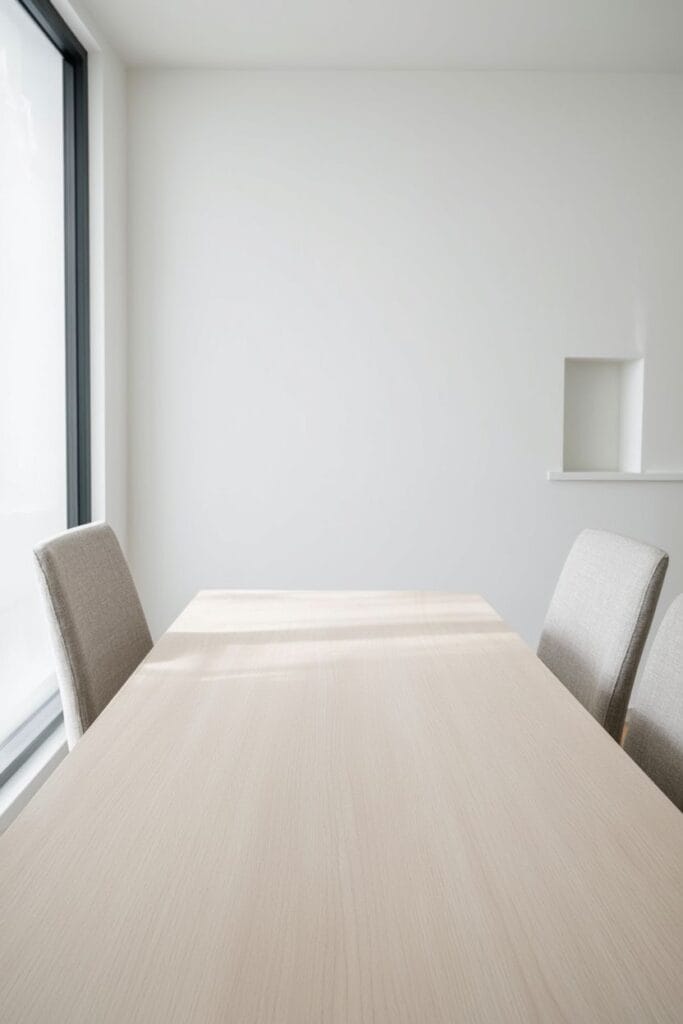 Keeping flat surface clear to maintain a clean home