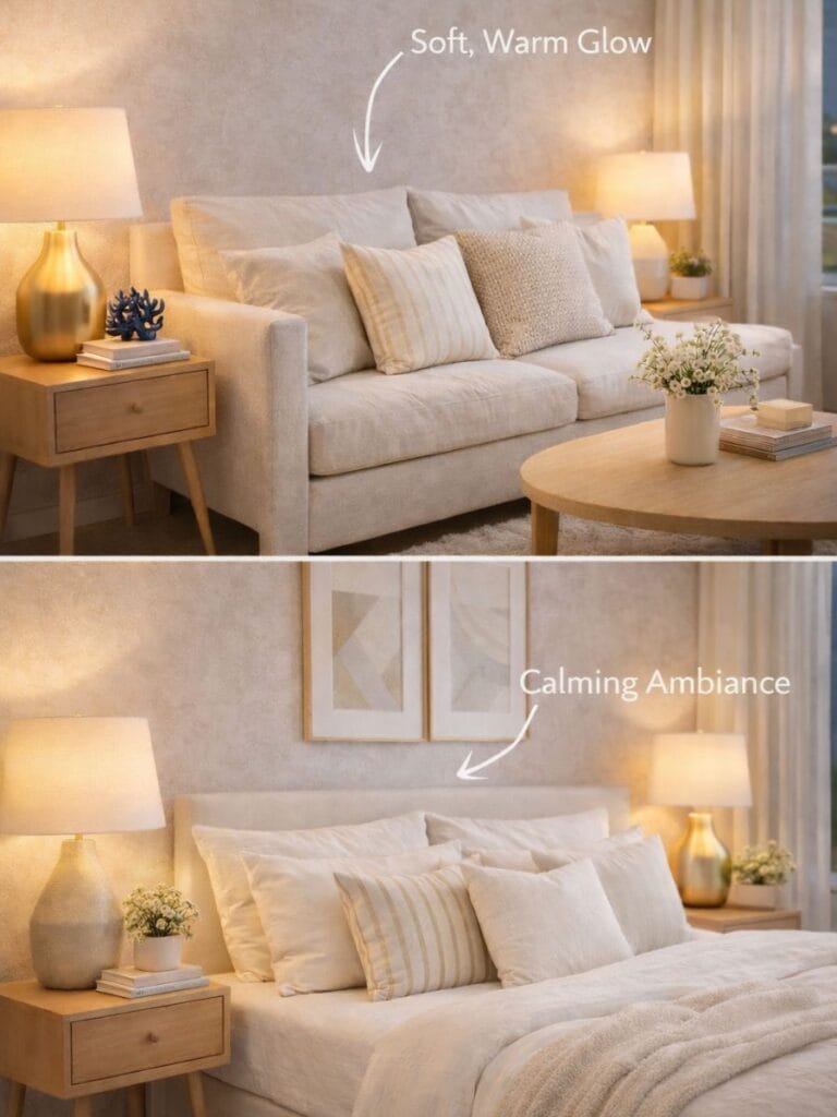 soft warm cozy lighting room