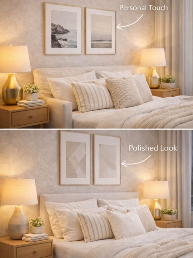 polished wall art cozy room