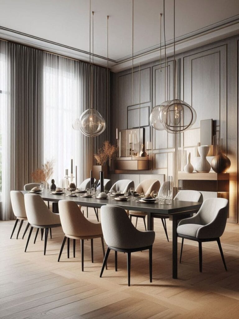 mix and match seating dining room decor