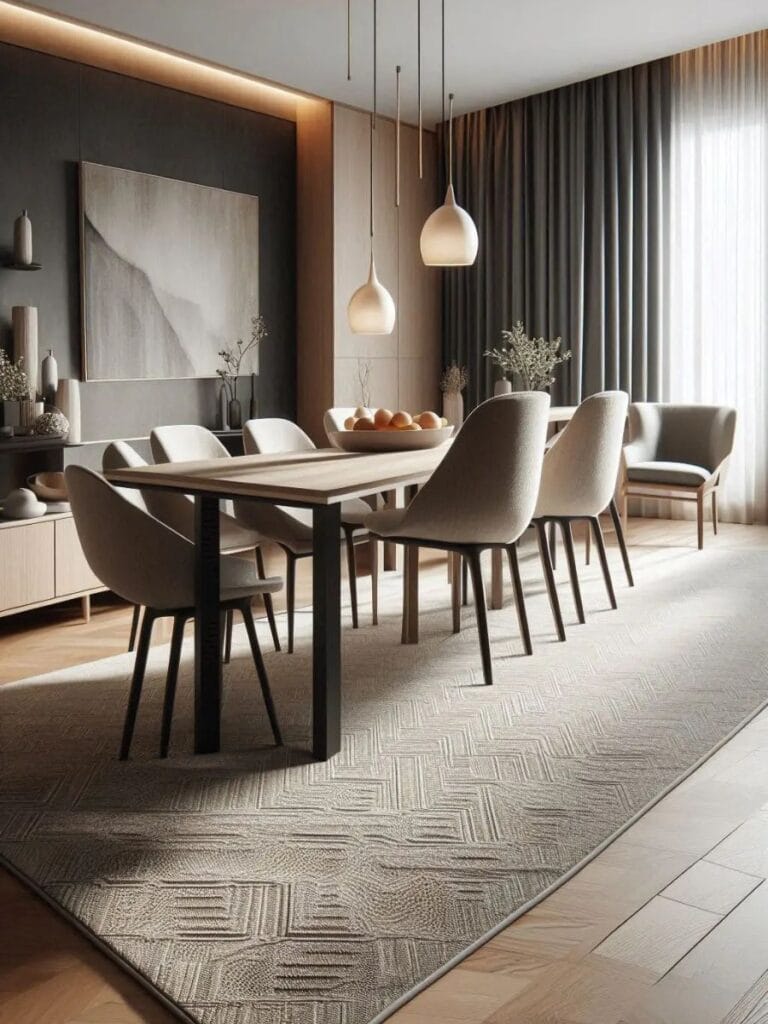 dining room rug under table stylish decor ideas