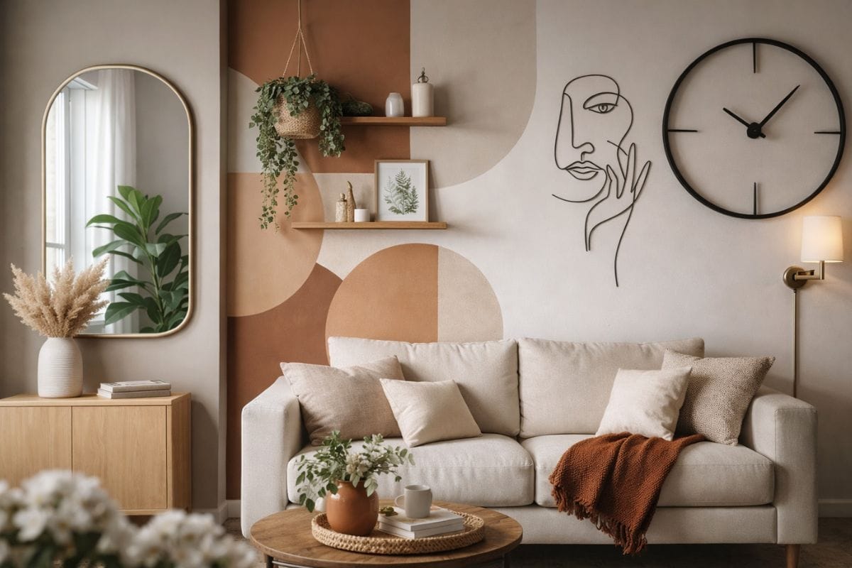 modern wall decor ideas 2026 living room design