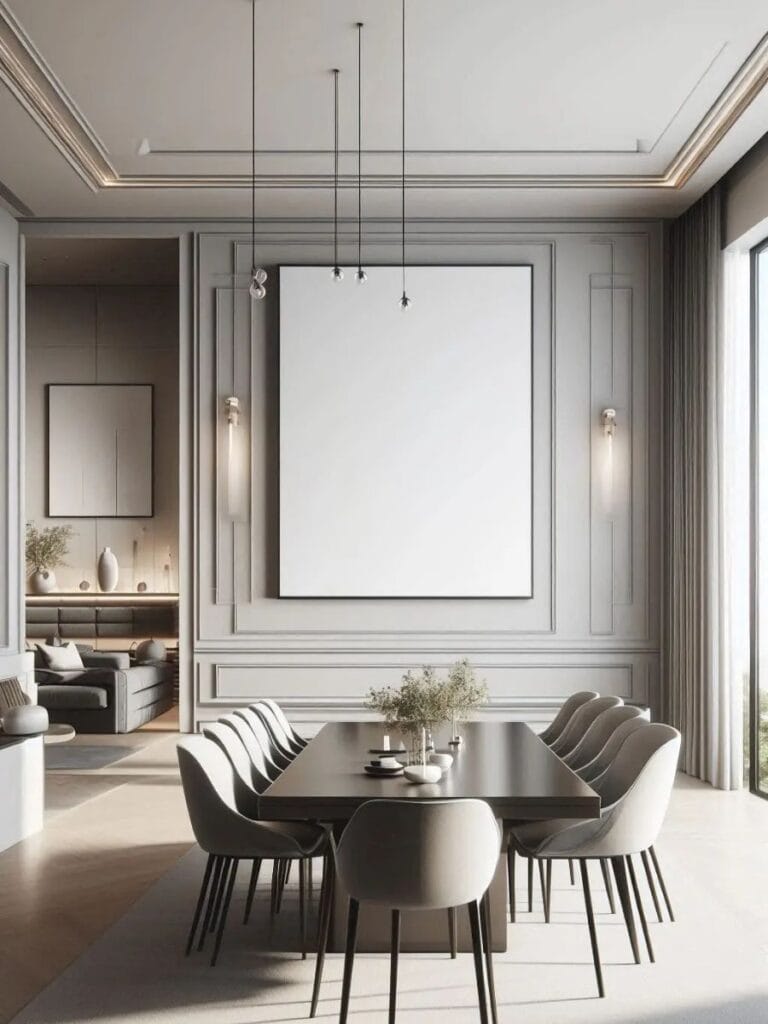 oversized artwork dining room decor ideas