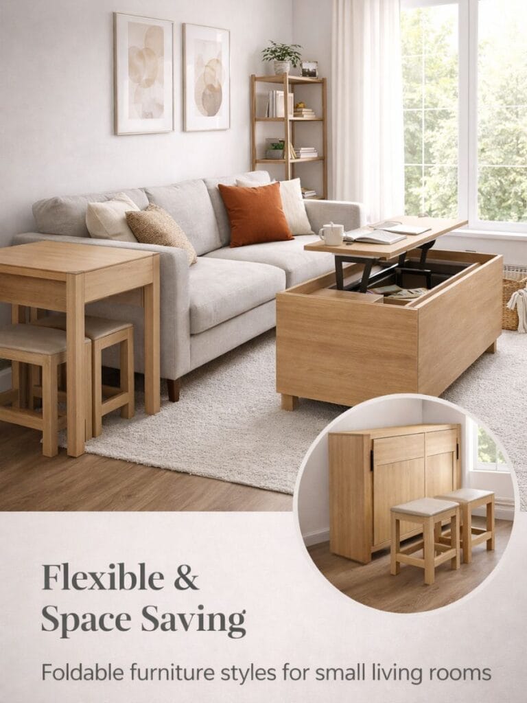 Foldable furniture Showing Best furniture Styles for Small Living Rooms 