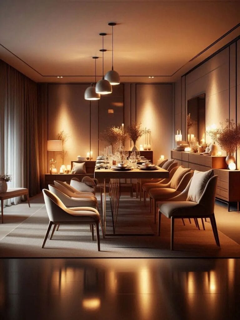 cozy stylish dining room decor ideas with luxury feel