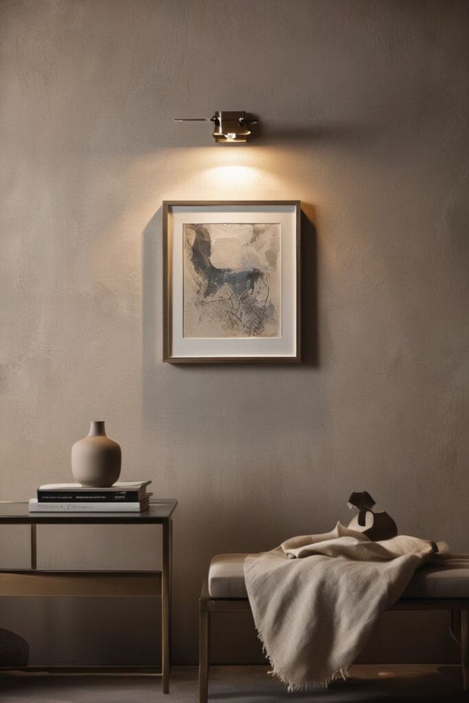Accent lighting for artwork luxury decor 