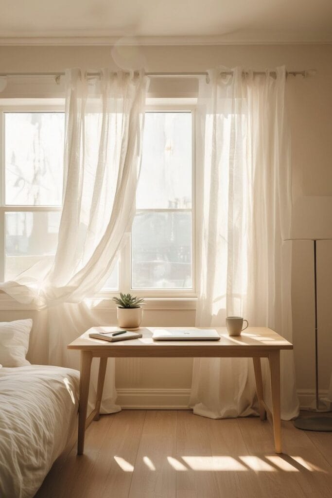 Natural Light as the Main Feature Minimal Home Office Ideas for a Bright and Calm Workspace