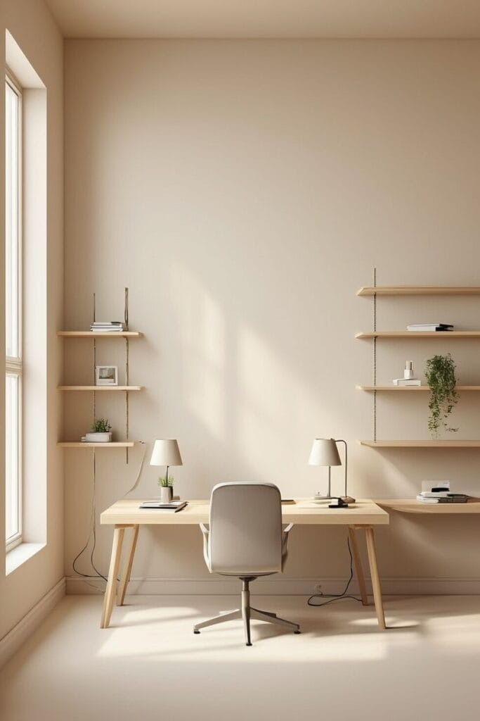 Symmetry for Visual Balance Minimal Home office Ideas