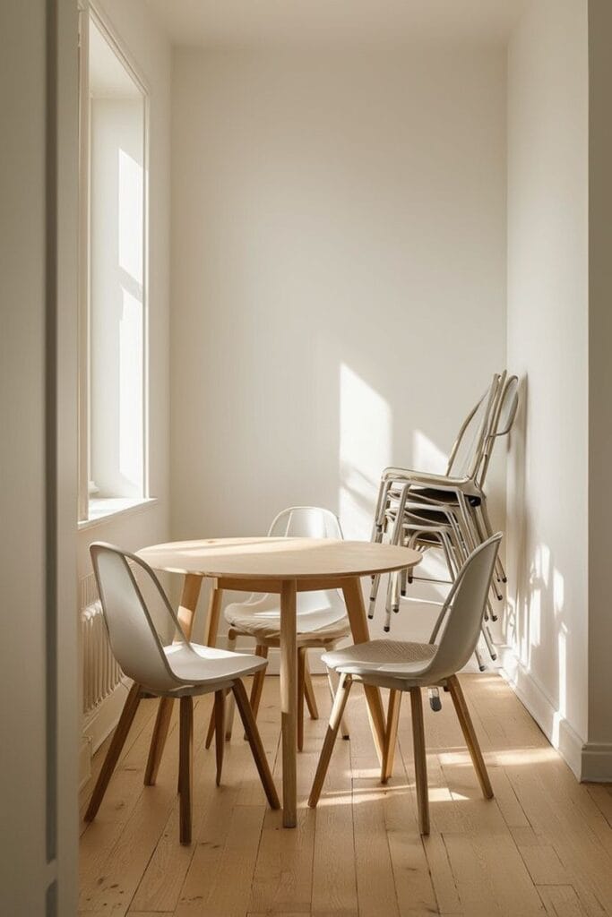 Best chairs for small dining spaces with slim armless and stackable design