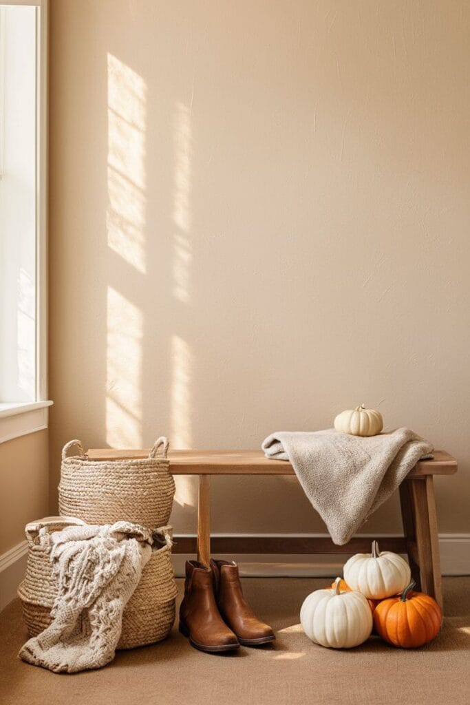 Fall decor ideas for cozy and welcoming entryway 