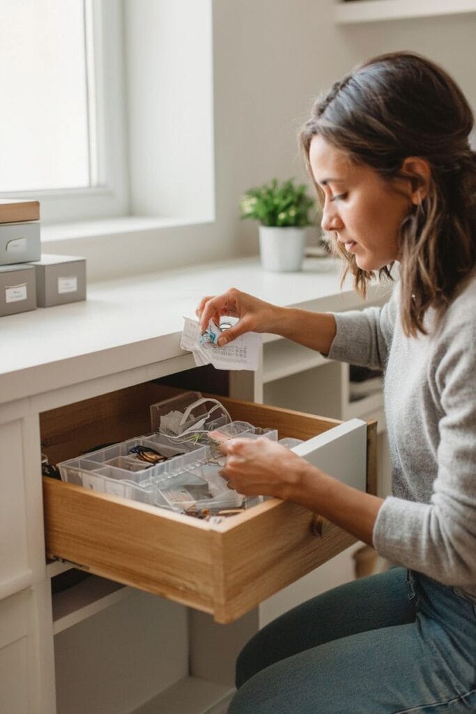 Decluttering small space weekly to maintain a clean home 