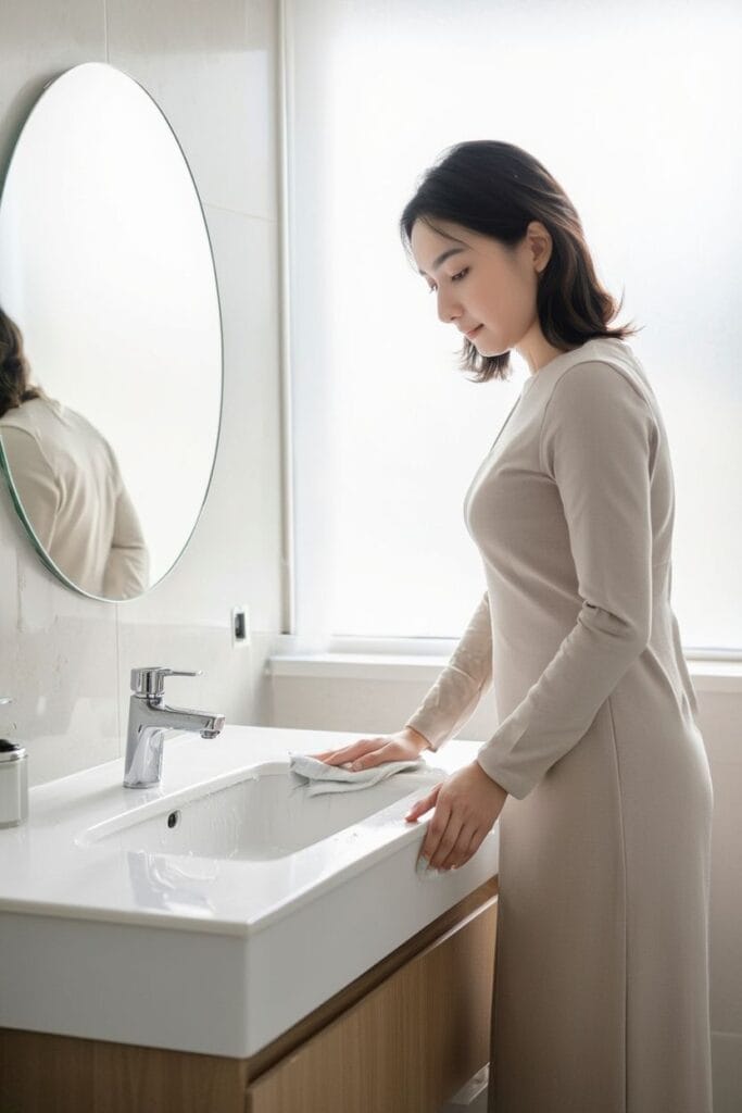 Daily bathroom cleaning habit to maintain a clean home 