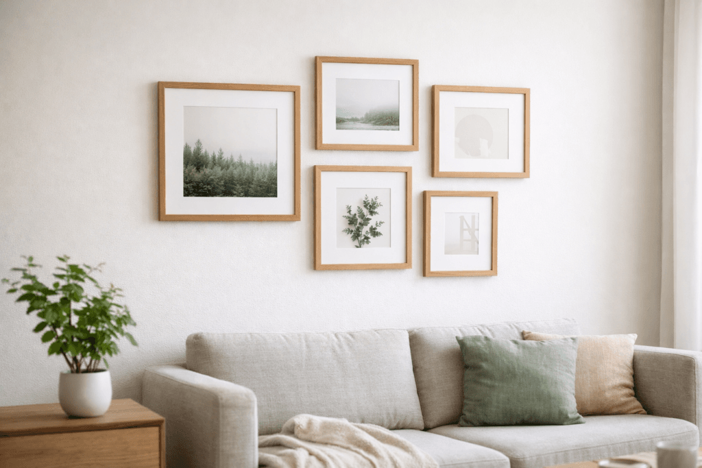 wooden gallery wall frames for modern homes