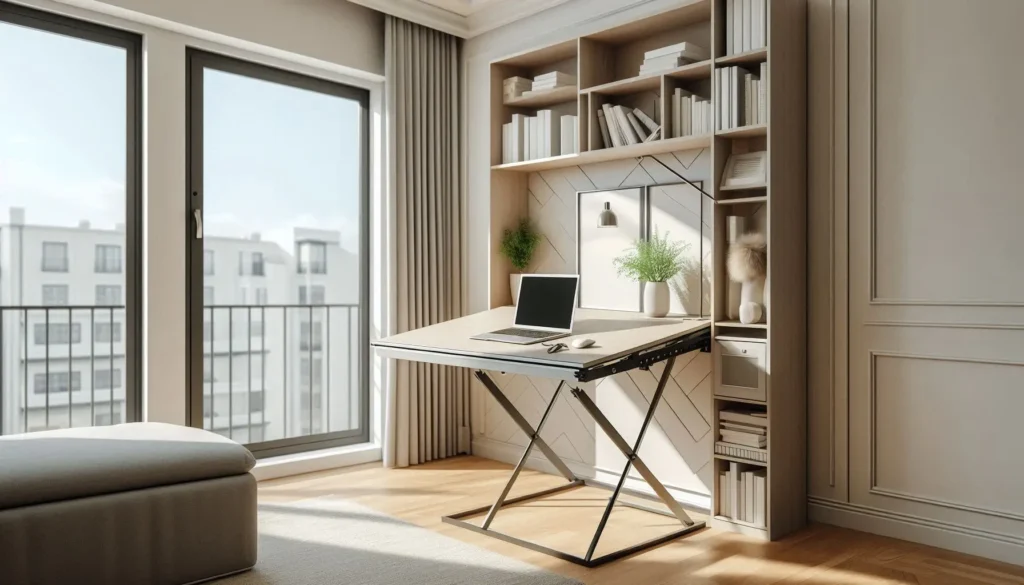 fold down desk for small apartment home office