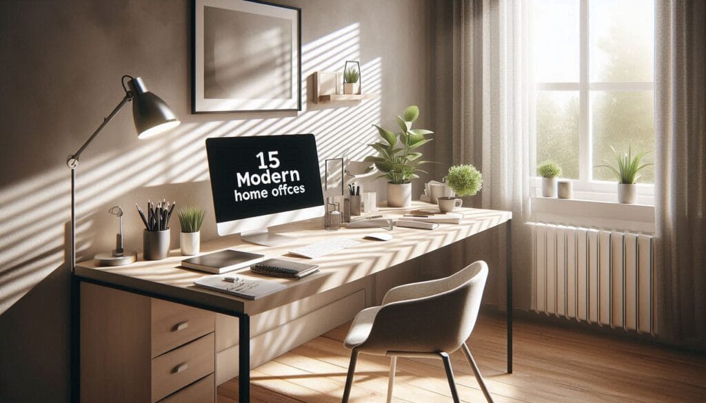 Modern home office ideas for small apartments with a simple desk and natural light