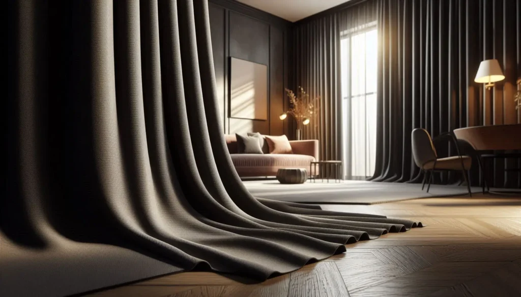 choosing blackout curtains for living room based on fabric and quality