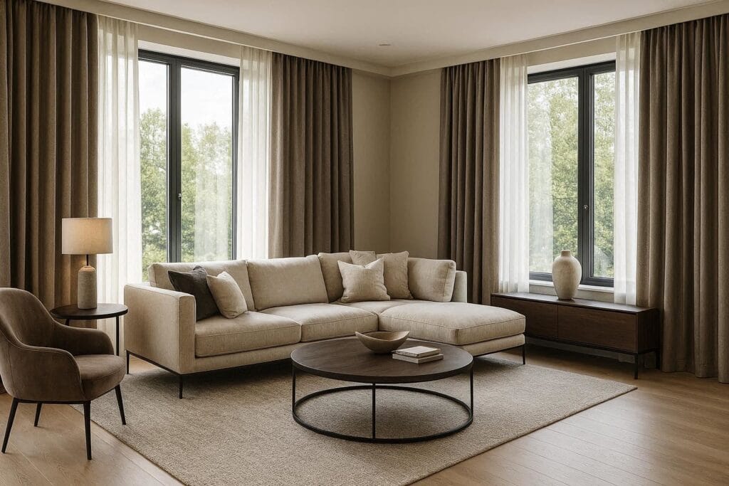 best living room curtains for modern homes with natural light and neutral decor