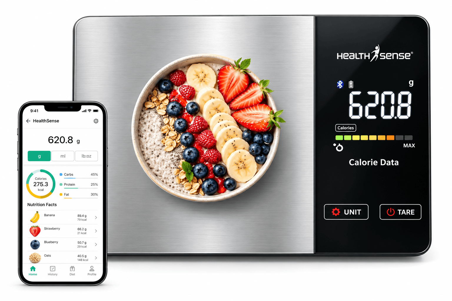 HealthSense KS100 Digital Kitchen Scale
